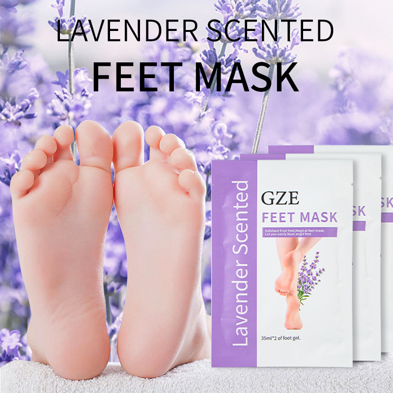 GZE FOOT MASK Exfoliator Peel Off Calluses Dead Skin Callus Remover Baby Soft Smooth Touch Dry Cracked Feet Peeling Exfoliating