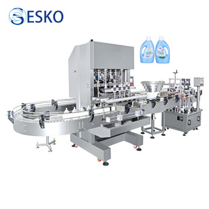 ESKO Full Automatic Dishwash Gel Bottle Detergent Dishwashing Liquid Soap Filling Capping Machine