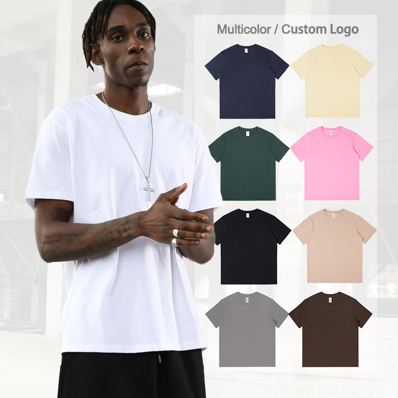 high quality regular cotton men's t-shirts casual blank plain tshirts custom streetwear t shirt for men