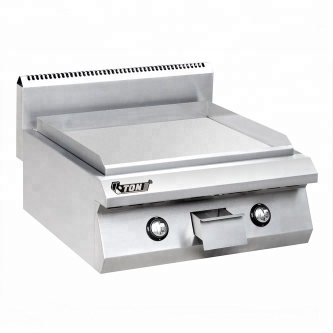 Portable Commercial 2 Burners Stainless Steel Gas Griddle