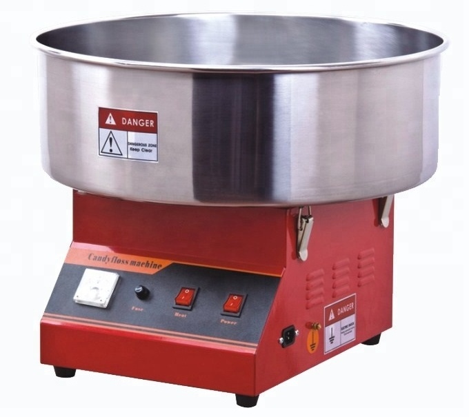 New automatic cotton candy machine commercial and professional for making candy floss with 520mm stainless steel bowl