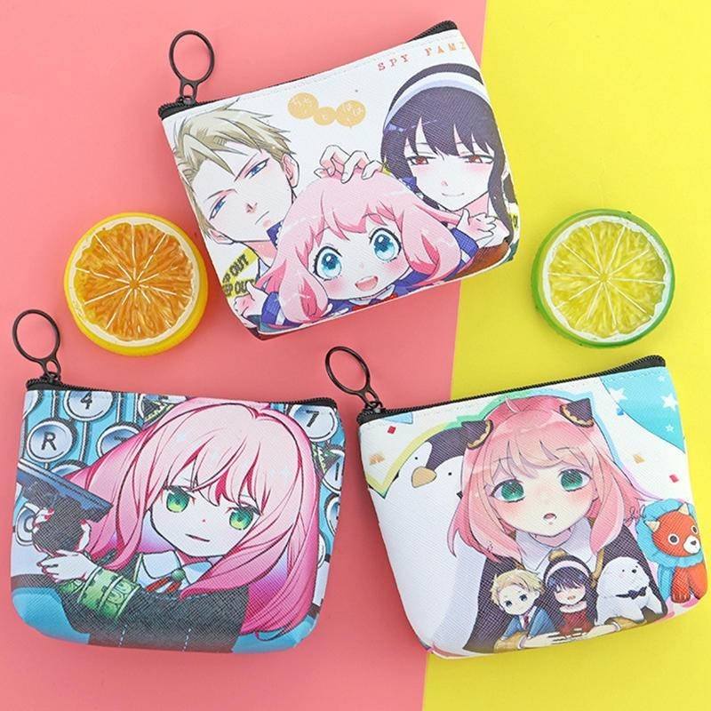 Anime Coin Purses Canvas Coin Wallet Lady Girls Earphone Coin Key Money Storage Bag Zipper Pouch For