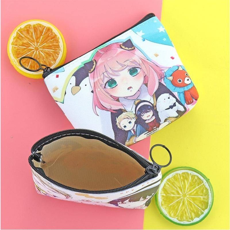 Anime Coin Purses Canvas Coin Wallet Lady Girls Earphone Coin Key Money Storage Bag Zipper Pouch For