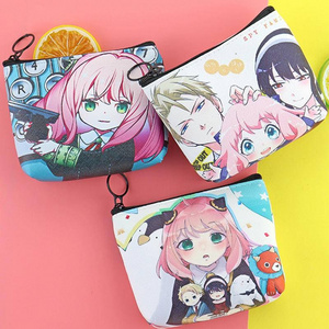 Anime Coin Purses Canvas Coin Wallet Lady Girls Earphone Coin Key Money Storage Bag Zipper Pouch For