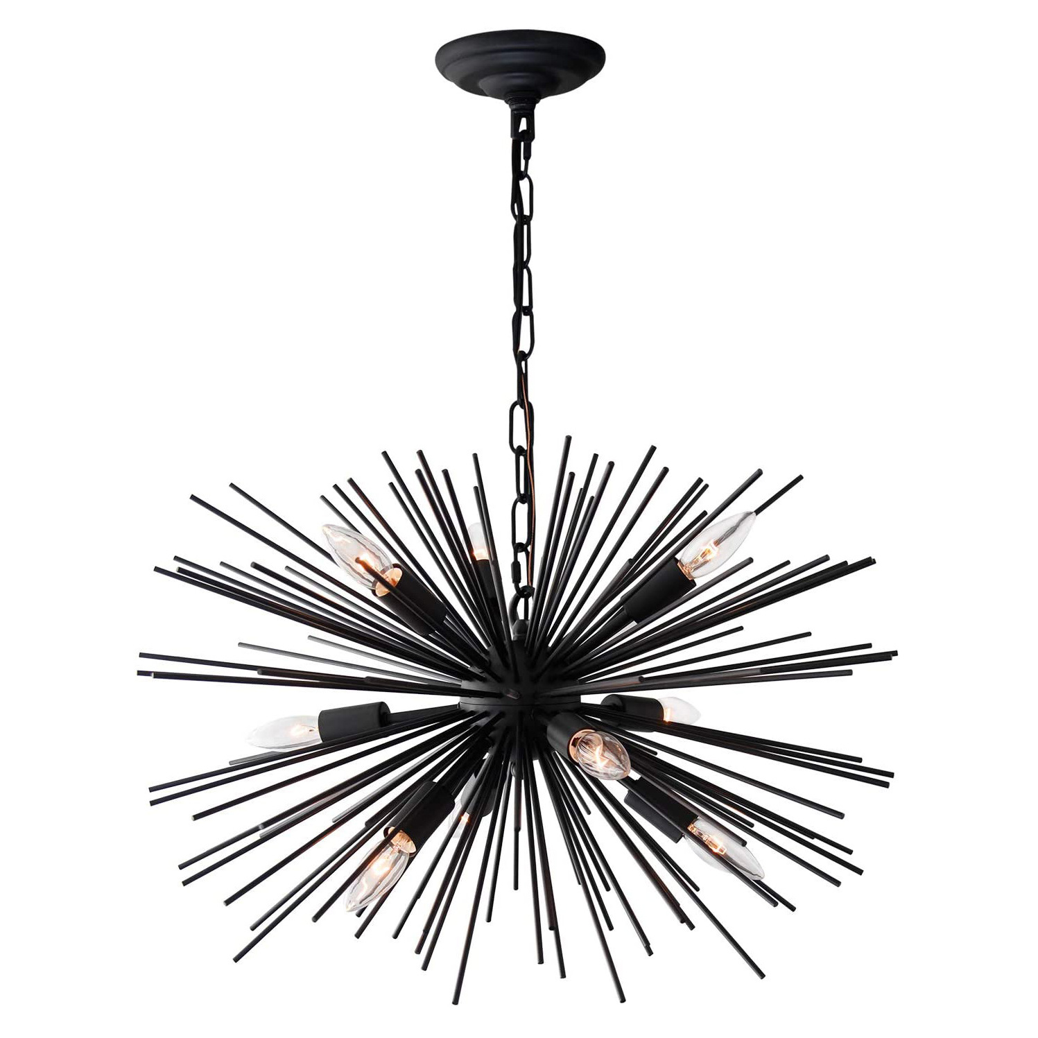 Modern Nordic Spark Ball LED Hanging Lamp Starburst Sputnik Dandelion Candle Chandelier Pendant Light