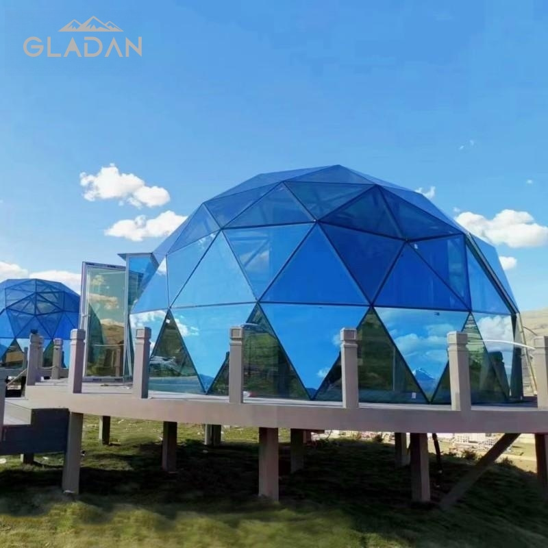 6m Sunroom Geodesic House Domo Outdoor Glamping Transparent Dome Igloo Tent PC Dome Resort