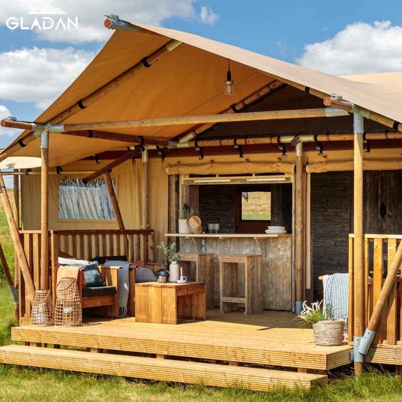 GLADAN lodge tent manufacturers high quality luxury glamping canvas safari glamping tent