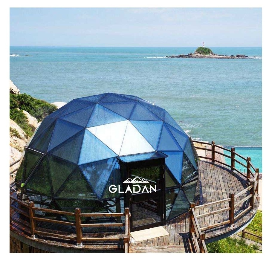 Hot Selling Outdoor Waterproof Glass Cover 6m Dome Tents Winter Igloo Glamping Dome Tent