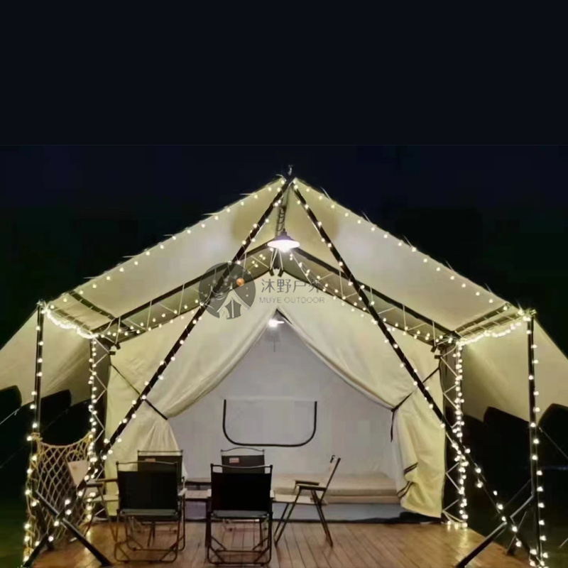 O24 Couples Outdoor Glamping Canvas Safari Tent Luxury Hotel Resort Camping Tent Trade Show Tent For Sale