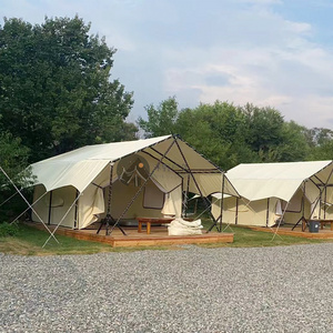 O24 Couples Outdoor Glamping Canvas Safari Tent Luxury Hotel Resort Camping Tent Trade Show Tent For Sale