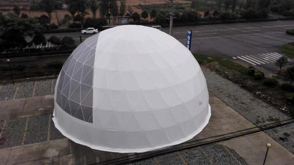 Big size outdoor tent geodesic dome cabin half sphere tents customized design for sale