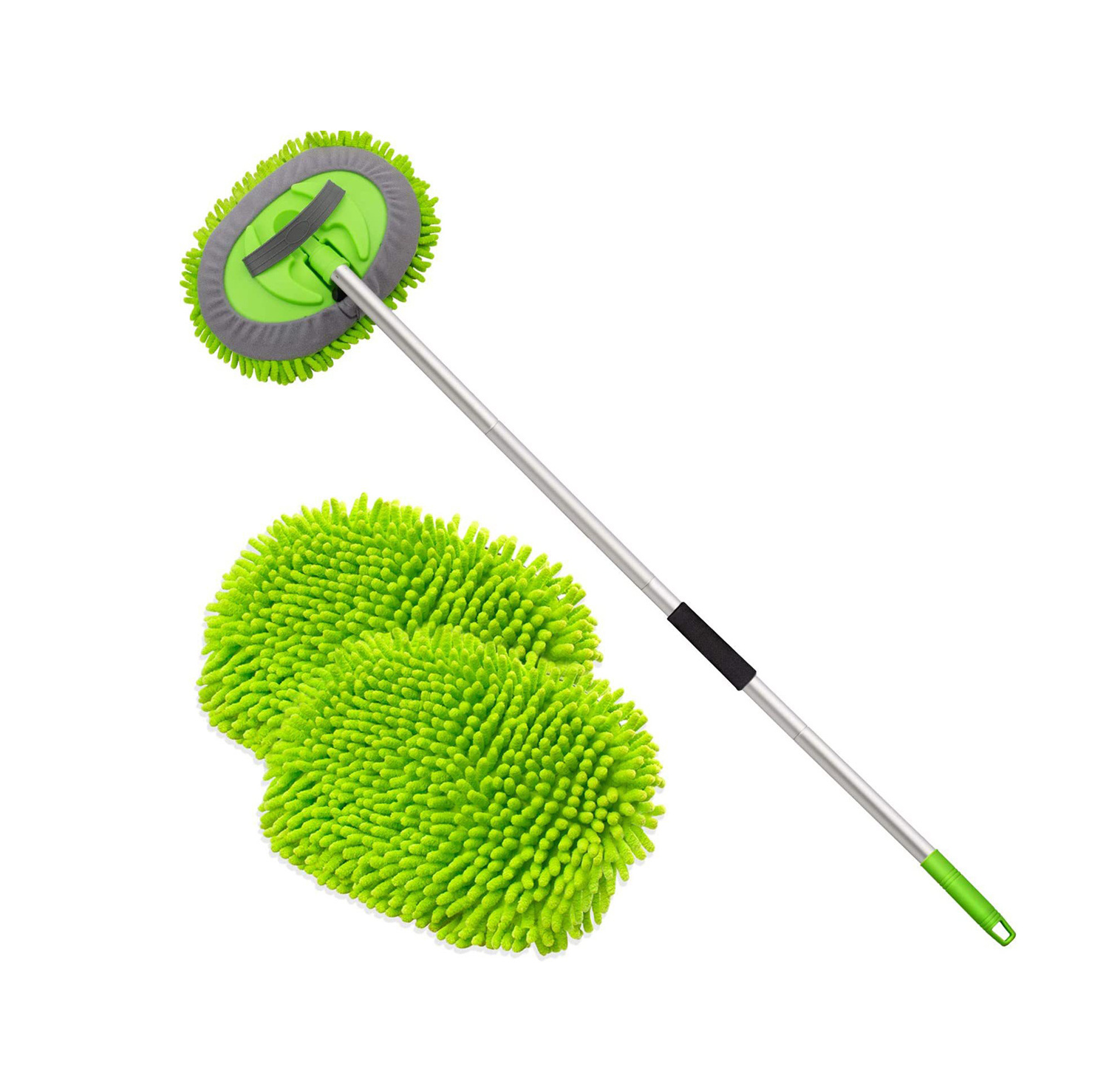 Car Wash Brush Kit With Long Handle Scratch Free Mop Cleaning Mitt Suitable For Washing Cars Truck SUV RV