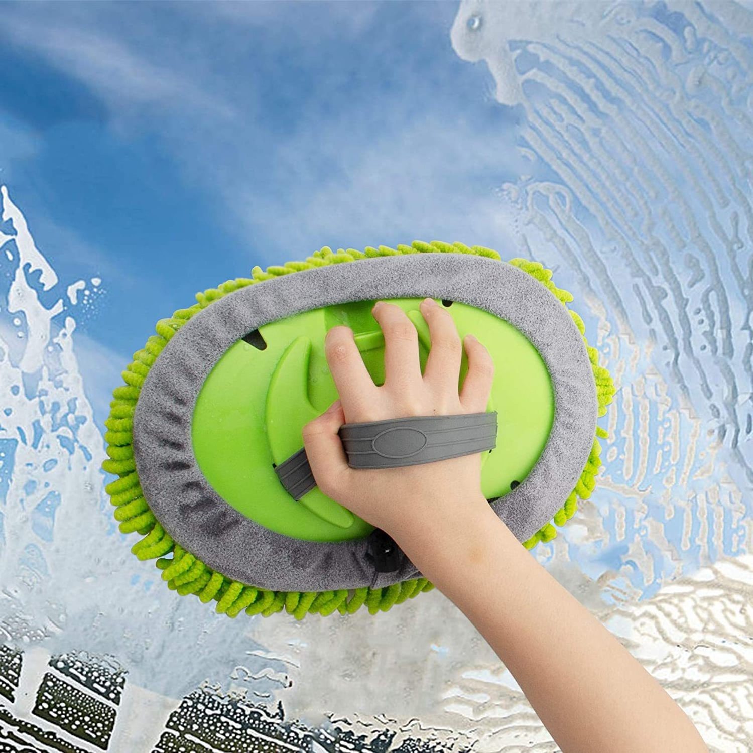 Car Wash Brush Kit With Long Handle Scratch Free Mop Cleaning Mitt Suitable For Washing Cars Truck SUV RV