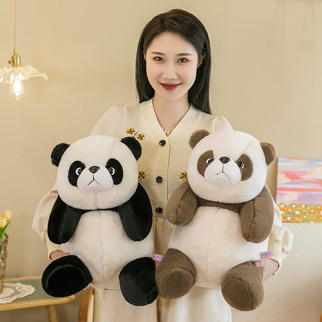 26/40/50/60cm black white panda plushie toy dolls manufacturer kawaii cute cartoon animals super soft plushy toys for kids gifts