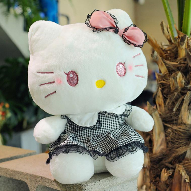 30-90cm cute gothic sanrio hello kitty cat plushie kawaii super soft anime plush doll stuffed other baby plush figure toys