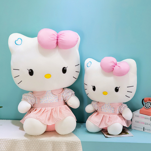 35-75cm wholesale gothic  sanrio hello KT cat plushie toys dolls figure toys custom anime  super soft plush toys for kids