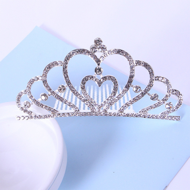 luxury royal victoria princess gold ballet cheap pageant crown wedding birthday bridal crystals diamond crown hair tiara