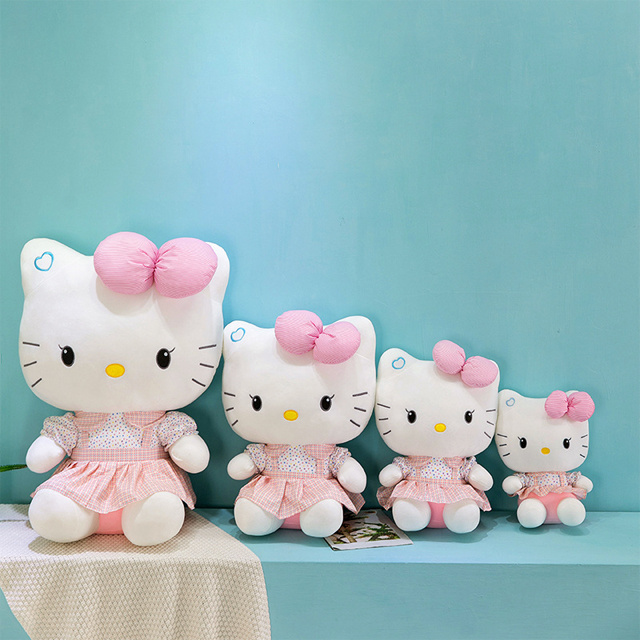 35-75cm wholesale gothic  sanrio hello KT cat plushie toys dolls figure toys custom anime  super soft plush toys for kids