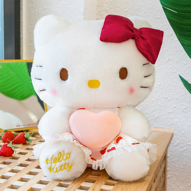 30-85cm kawaii sanrio hello kitty cat plushie toys dolls figure toys stuffed animal super soft plush toys for kids