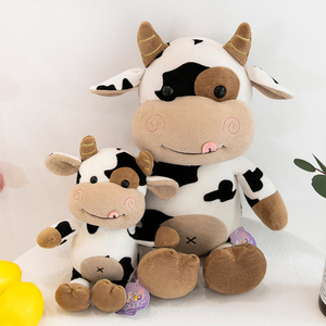 30/40/50/70cm mini milk cow kawaii cartoon plushie toys dolls wholesale custom cute animals super soft plushy toys for kids