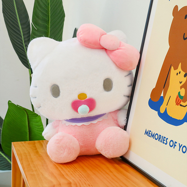 30/40/50cm kawaii sanrio figure hello KT cat plushie toys dolls custom cute anime super soft baby plushy toys for kids