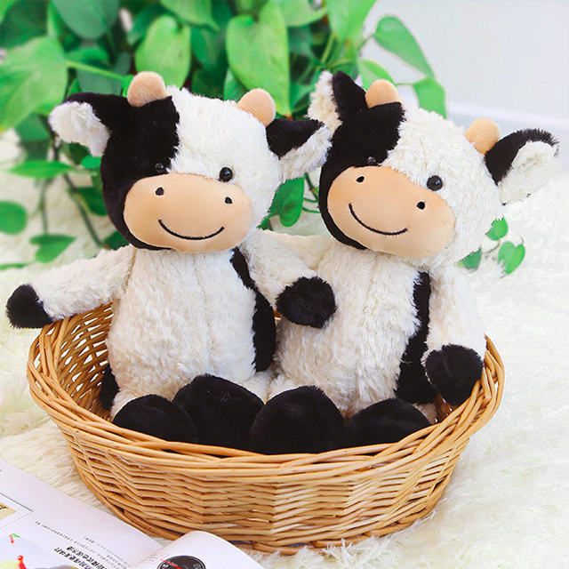 22/30cm mini black white milk cow kawaii cartoon plushie toys dolls custom cute animals super soft plushy toys manufacturer