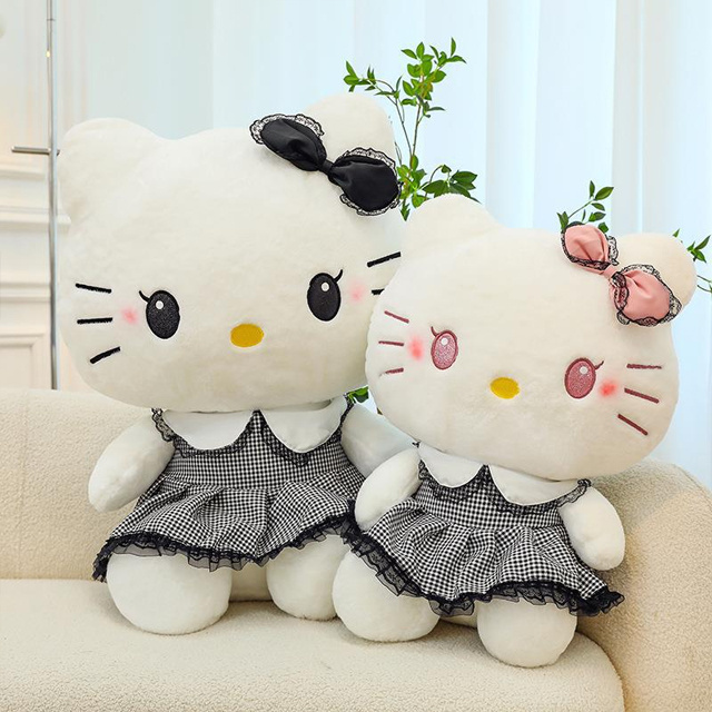 30-90cm cute gothic sanrio hello kitty cat plushie kawaii super soft anime plush doll stuffed other baby plush figure toys