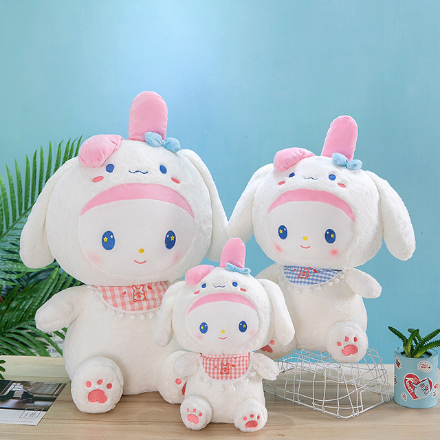 35/50/65/80cm kawaii sanrio my melody cinnamoroll dog rabbit plushie toy dolls custom cute anime super soft plushy toys for kids