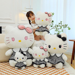 30-90cm cute gothic sanrio hello kitty cat plushie kawaii super soft anime plush doll stuffed other baby plush figure toys