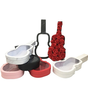 low price guitar shape flower gift package boxes for wedding festival party in stock