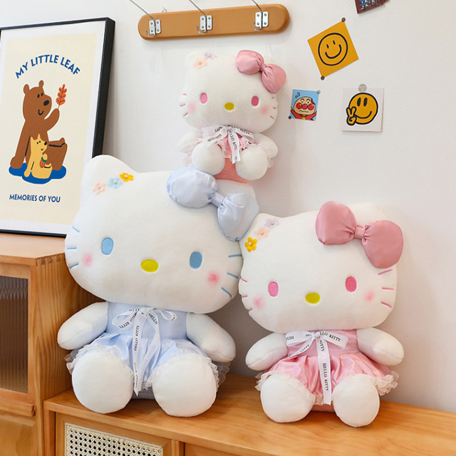 35-65cm wholesale sanrio hello KT cat plushie toys dolls figure toys custom anime kawaii super soft plush toys for kids