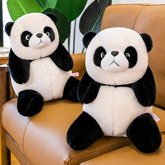 26/40/50/60cm black white panda plushie toy dolls manufacturer kawaii cute cartoon animals super soft plushy toys for kids gifts