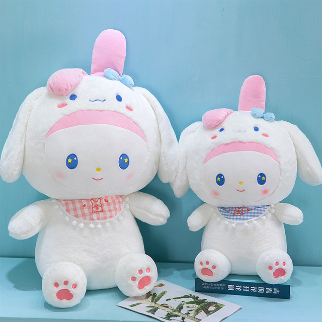 35/50/65/80cm kawaii sanrio my melody cinnamoroll dog rabbit plushie toy dolls custom cute anime super soft plushy toys for kids