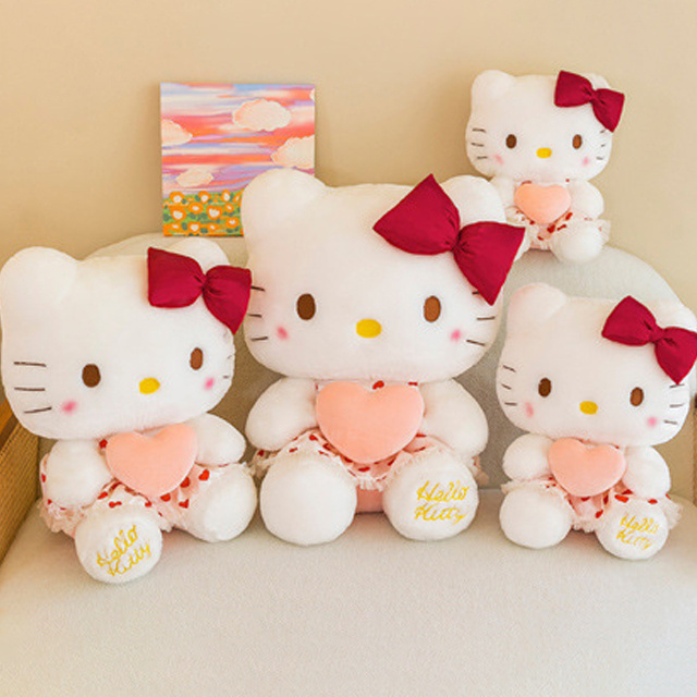 30-85cm kawaii sanrio hello kitty cat plushie toys dolls figure toys stuffed animal super soft plush toys for kids