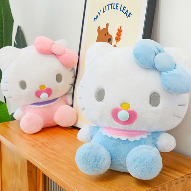 30/40/50cm kawaii sanrio figure hello KT cat plushie toys dolls custom cute anime super soft baby plushy toys for kids