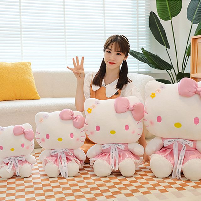 35-65cm wholesale sanrio hello KT cat plushie toys dolls figure toys custom anime kawaii super soft plush toys for kids