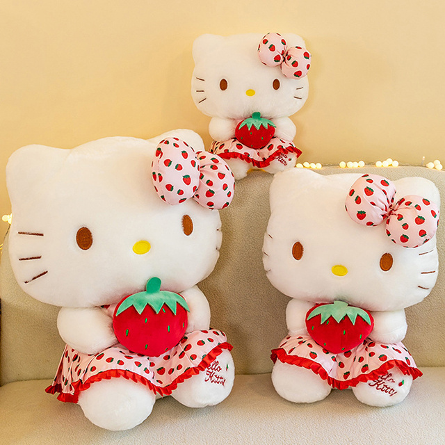 33-60cm sanrio strawberries hello KT cat plushie toys cute kawaii super soft plush toys stuffed plush figure toys for kids