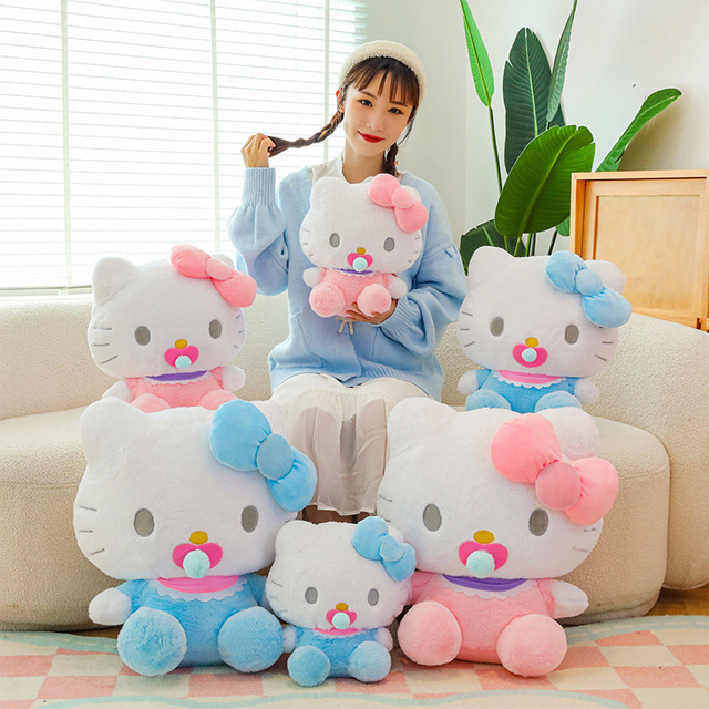 30/40/50cm kawaii sanrio figure hello KT cat plushie toys dolls custom cute anime super soft baby plushy toys for kids