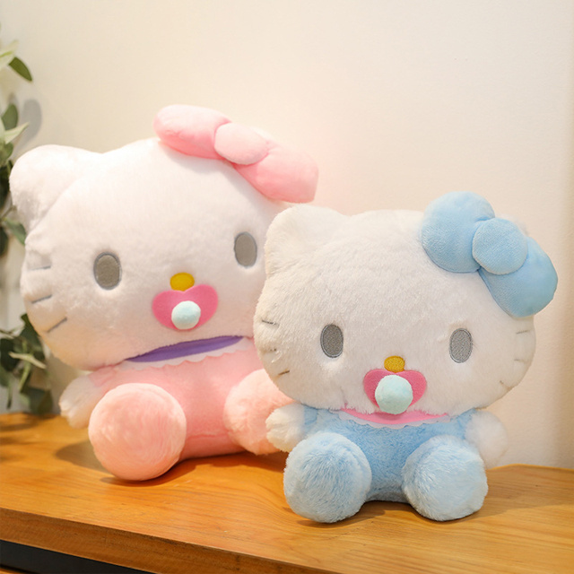 30/40/50cm kawaii sanrio figure hello KT cat plushie toys dolls custom cute anime super soft baby plushy toys for kids