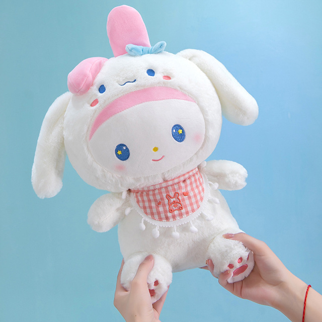 35/50/65/80cm kawaii sanrio my melody cinnamoroll dog rabbit plushie toy dolls custom cute anime super soft plushy toys for kids