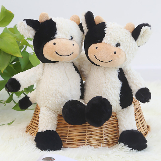 22/30cm mini black white milk cow kawaii cartoon plushie toys dolls custom cute animals super soft plushy toys manufacturer