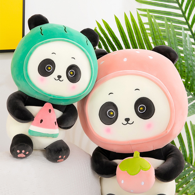 25/40/50/60cm fruit panda plushie toy dolls kawaii cute cartoon super soft anime plush doll stuffed other baby plush figure toys