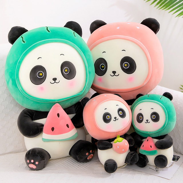 25/40/50/60cm fruit panda plushie toy dolls kawaii cute cartoon super soft anime plush doll stuffed other baby plush figure toys