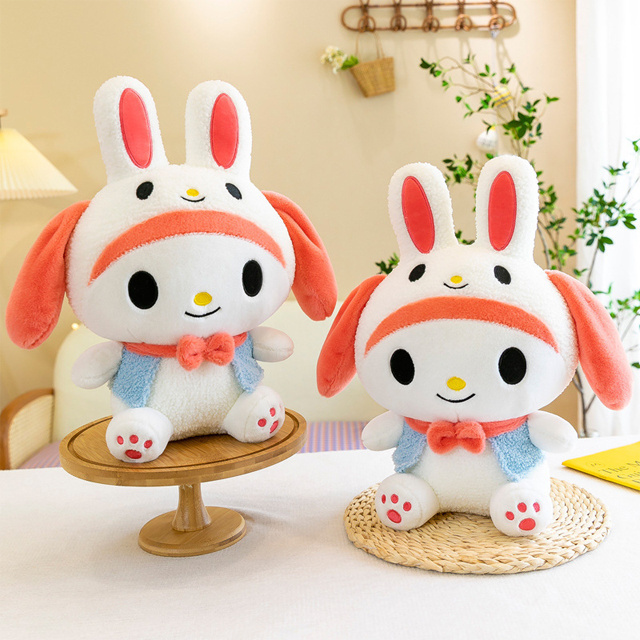 30/40/60/70/95cm kawaii sanrio my melody rabbit plushie toys dolls custom cute anime super soft plushy toys for kids