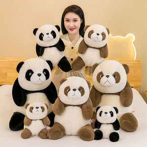 26/40/50/60cm black white panda plushie toy dolls manufacturer kawaii cute cartoon animals super soft plushy toys for kids gifts