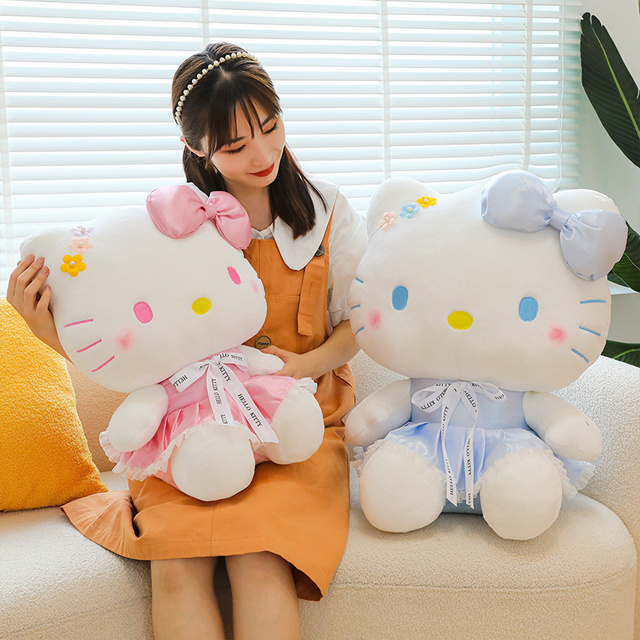 35-65cm wholesale sanrio hello KT cat plushie toys dolls figure toys custom anime kawaii super soft plush toys for kids