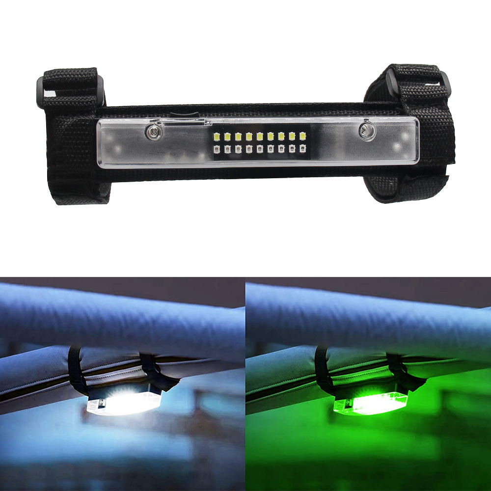 2024 ATV/UTV Parts Interior LED Dome Light Universal Roll Bar Mount Cage Green Amber Red White