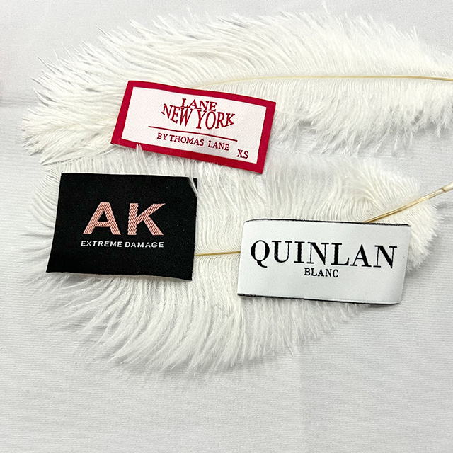 custom woven sewing label end fold woven label embroidery machine for clothing