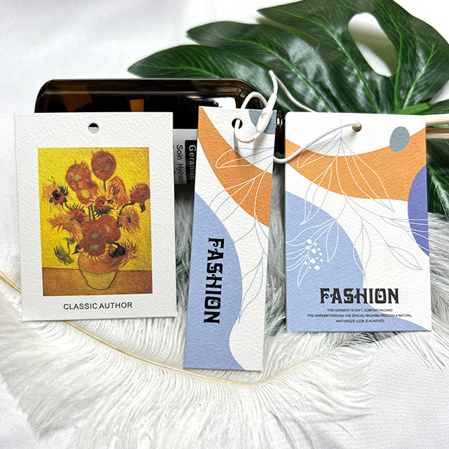 Customized Garment Accessories swing tag Print Swing Hang Tag Custom Label