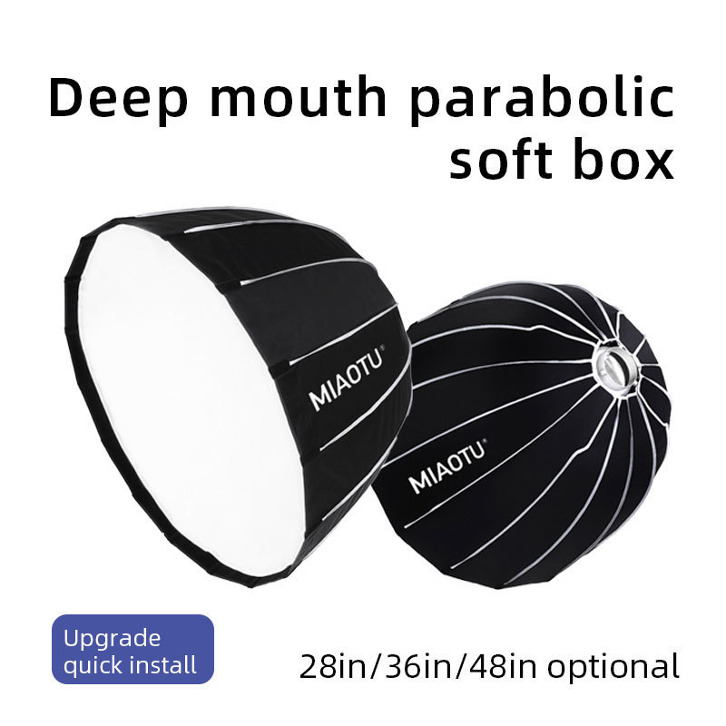 Miaotu 70/90/120 Deep Mouth Parabolic Softbox Lighting Bowens Mount Photography Studio Accessories Deep Soft Box